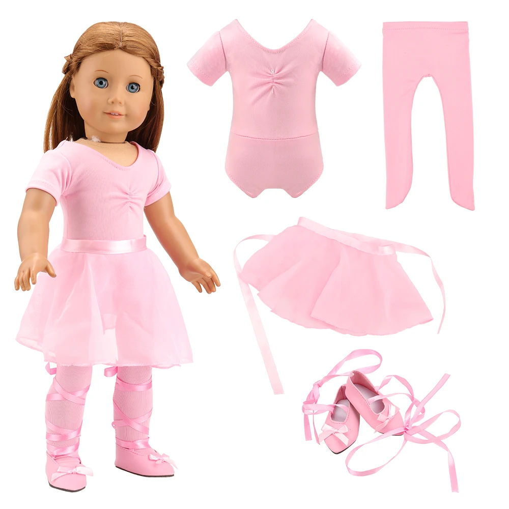 

New Fashion Cheap Ballet Dress Our Generation Doll Clothes 43 cm For 18 inch Baby Dolls Dressing game DIY Birthday Present Toys