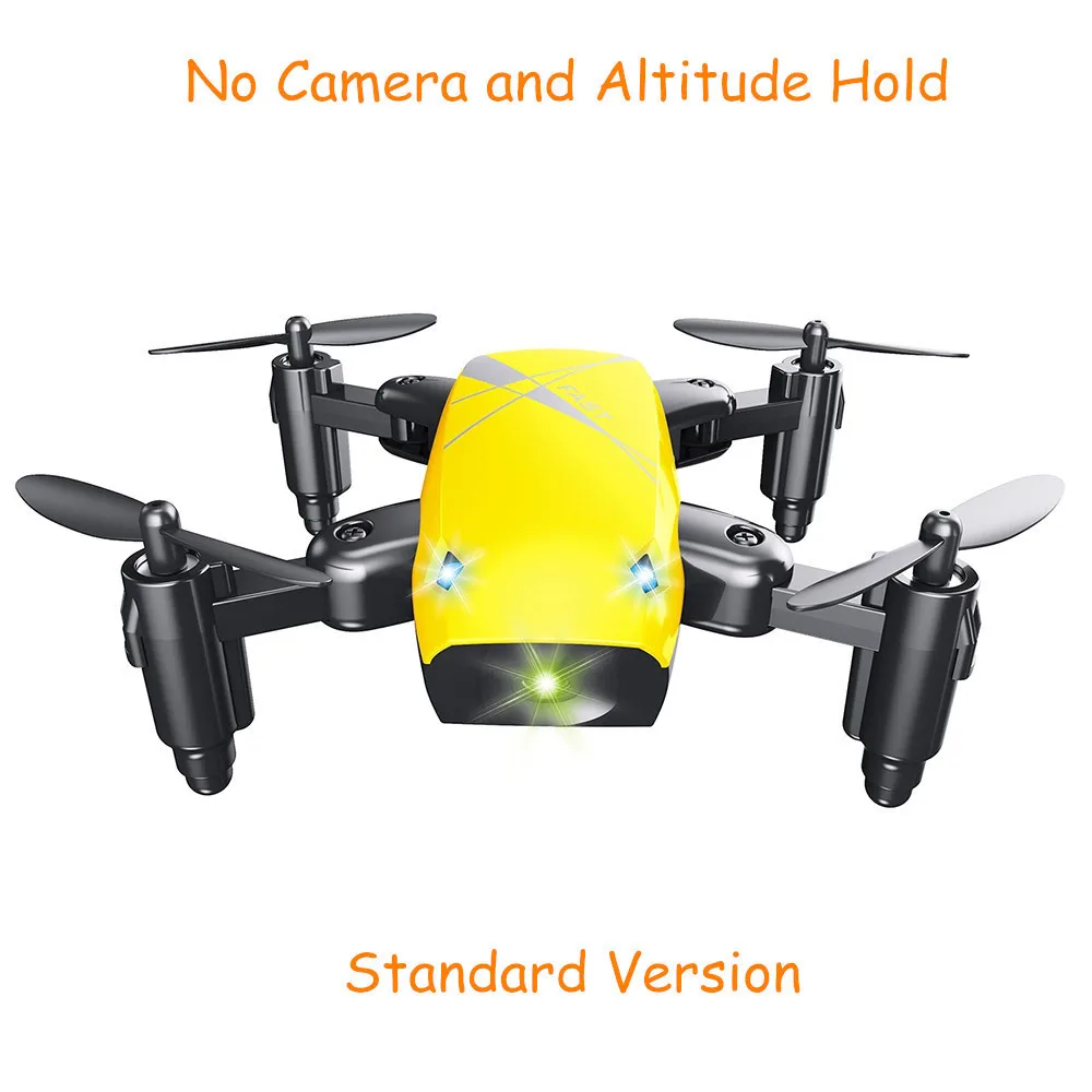 Yellow no Camera S9HW мини-Дрон с камерой S9 без камеры RC Квадрокоптер складной Дрон удержание высоты RC Квадрокоптер WiFi FPV Карманный Дрон VS CX10W - Цвет: Yellow no Camera