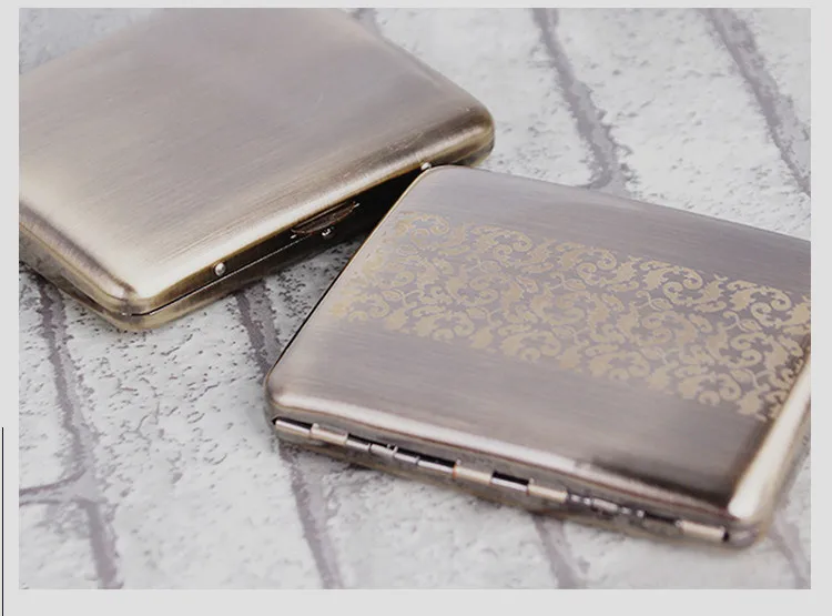5pcs/lot Boutique Stainless Steel Cigarette Box holder Chinese style metal cigarette case storage pocket Carry 20 Cigarettes | Дом и сад
