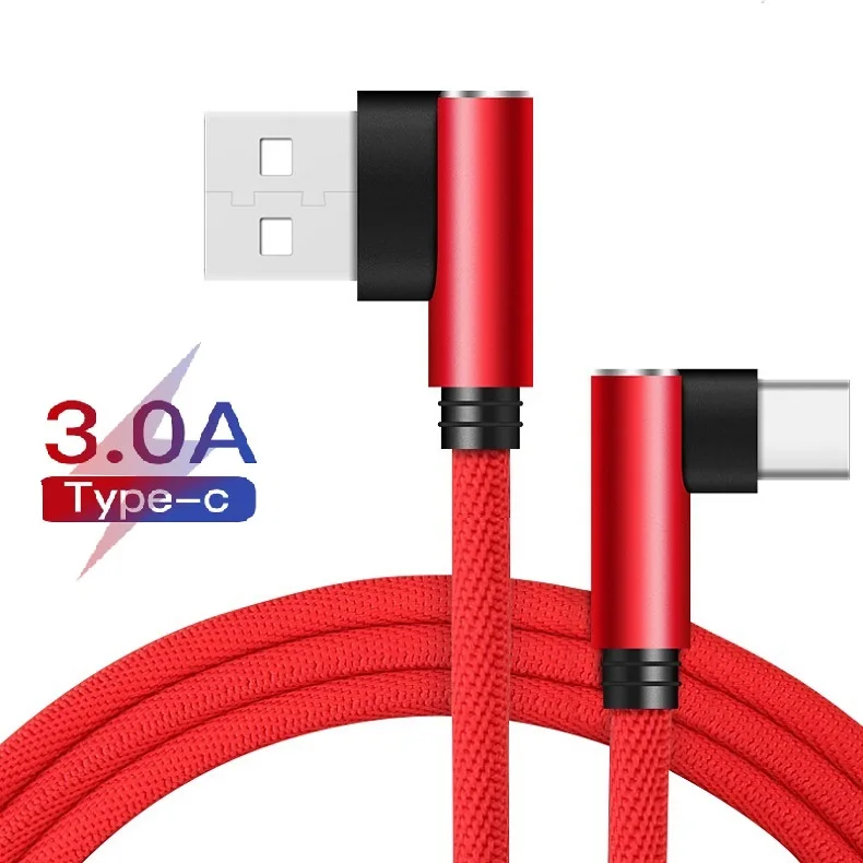 AWI 90 градусов локоть usb type C кабель для samsung S9 S8 Быстрая зарядка для huawei P30 Pro Xiaomi Redmi Note зарядный кабель для передачи данных