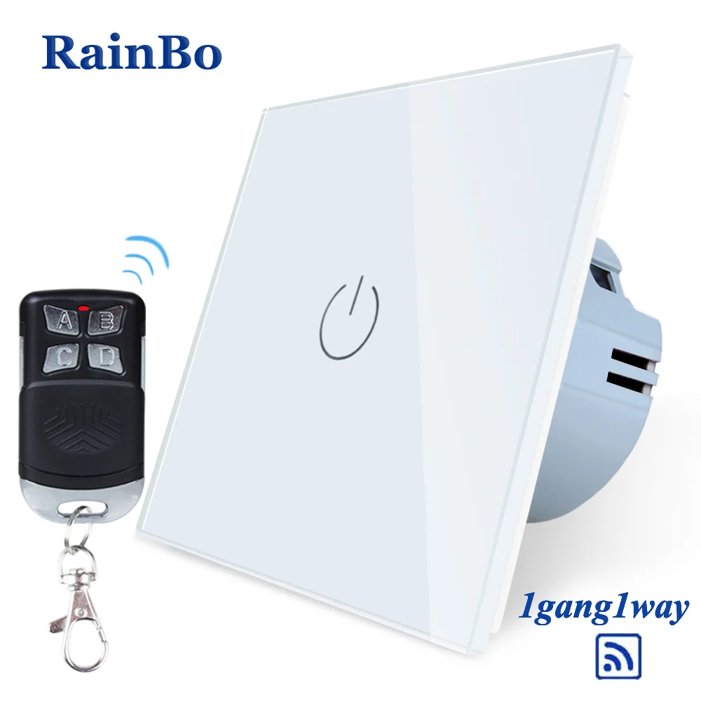 RainBo кристально-стеклянная панель-переключатель настенный-Переключатель ЕС
