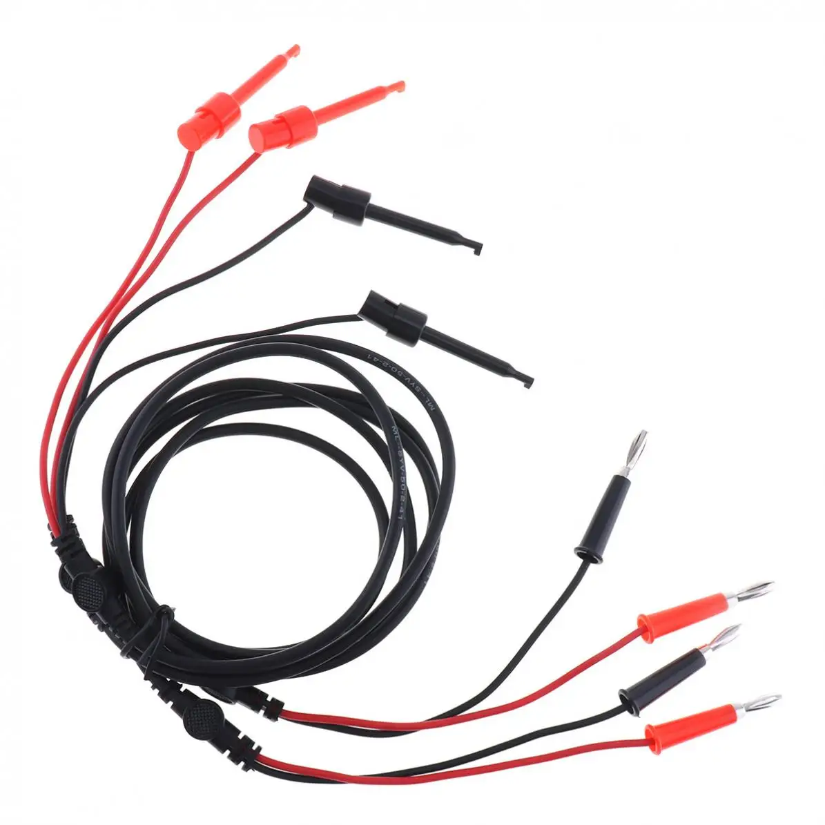 2pcs/lot Double Banana Plug Test Hook Wire with 4mm External Diameter and RV Pure Copper for Power Supply Testing | Инструменты