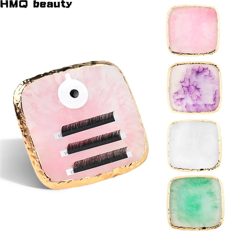 1 pcs False Eyelash Extension Stand Pallet Pad Resin Square Lashes glue Holder For Fake Eyelashes Makeup Tools |