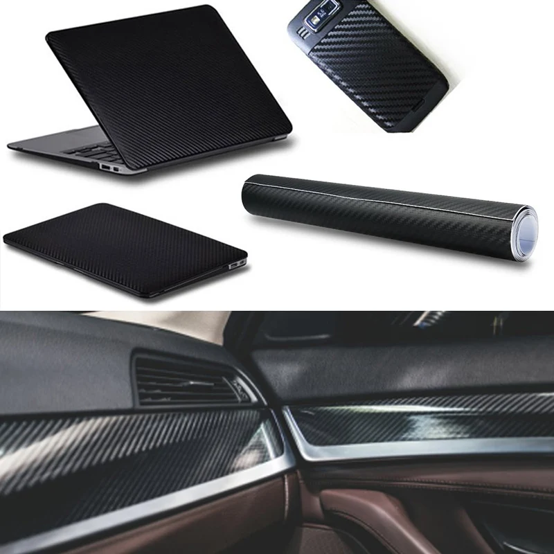 30X127cm 3D Виниловая наклейка для автомобиля из углеродного волокна BMW E46 E60 Ford focus 2 Kuga