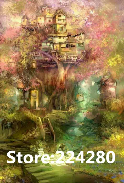 Рукоделие. Для вышивки Набор для крестиком 14 карат без рисунка живописный набор с