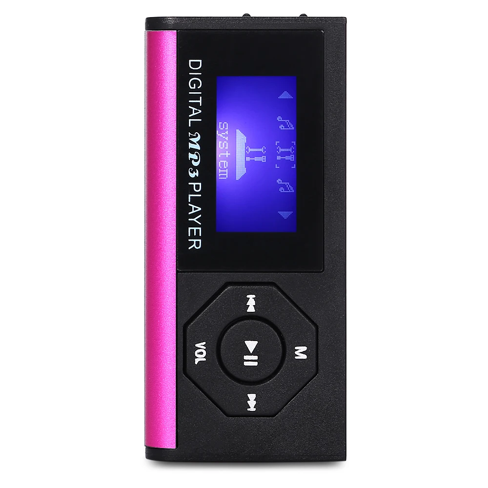 Модные ЖК дисплей Экран Металл Мини Clip наушников usb кабель с 432SD карты MP3 музыка