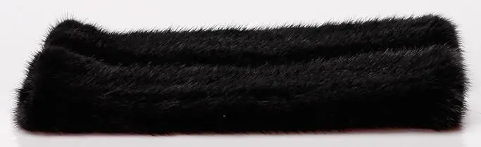 40cm Black HSPL зимние женские перчатки из натурального меха норки вязанные нарукавники напульсники женские модные нарукавники для женщин - Цвет: 40cm Black