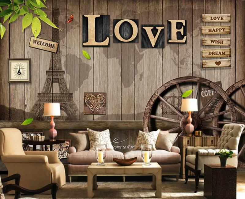 Пользовательские 3d фото обои фрески Европейский ретро стиль для кафе магазина