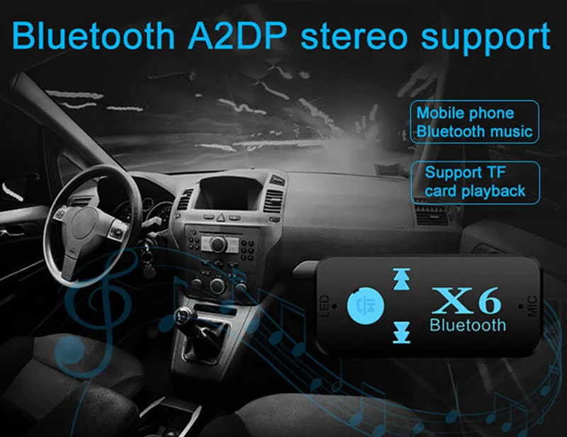 Bluetooth адаптер 3 в 1 Беспроводной 4,0 USB Bluetooth приемник 3,5 мм AUX аудио разъем стерео TF кардридер микрофон вызов для автомобиля говорить