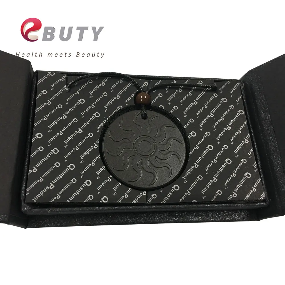 50 шт./лот кулон quantum pendant модное круглое ожерелье черная лава скалярная энергия с