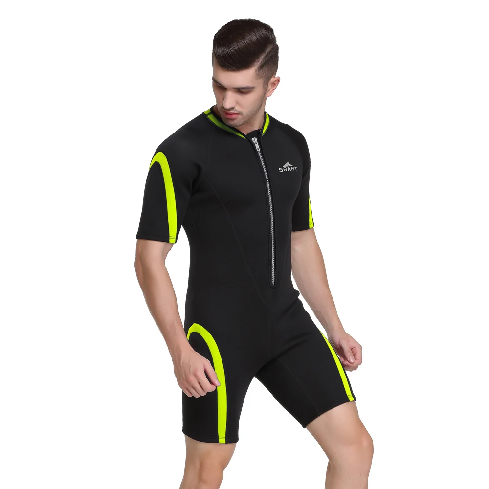 Sbart 2 мм Неопреновые мужские боди для подводного плавания с коротким рукавом