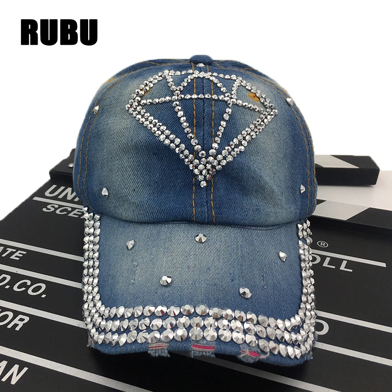 Новый Для женщин diamond Бейсбол Кепки мужчин корона дрель жемчужные Ковбойское