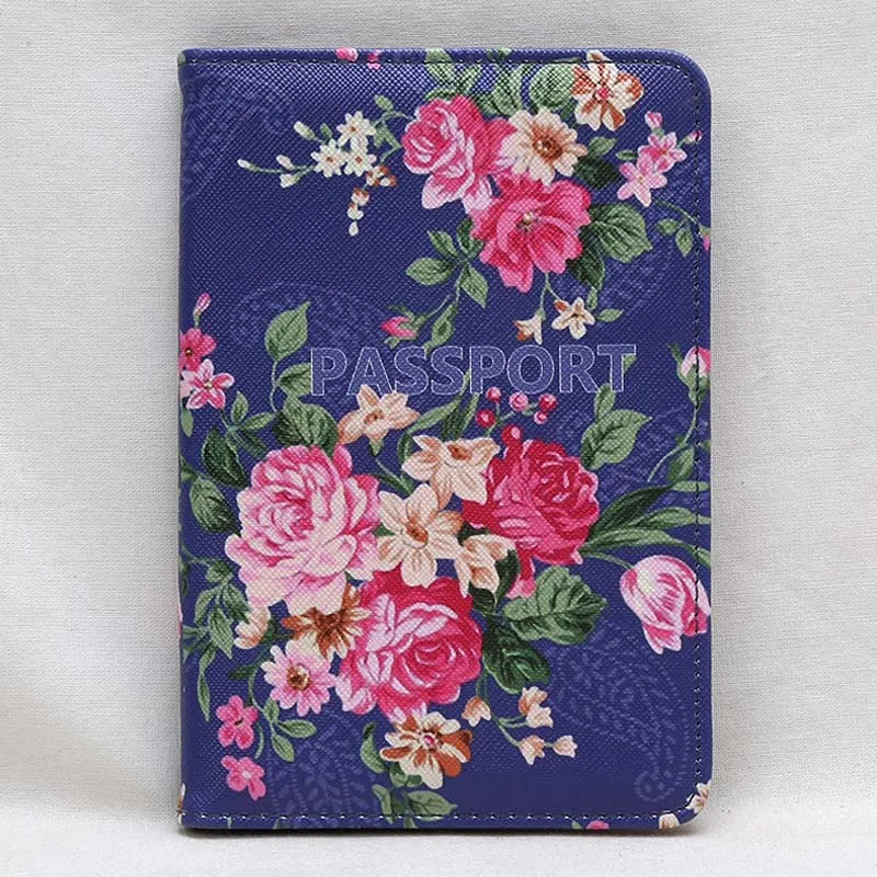 Fashion passport cover women PU Pink Floral case fashionable style organizer | Багаж и сумки