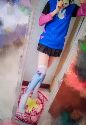 [Сток] игровая футболка с принтом OW D. VA, пуловер с капюшоном, летний топ для косплея