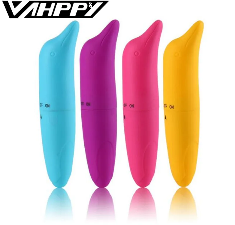 Мини вибратор Дельфин для женщин 6 цветов водонепроницаемый анальный стимулятор