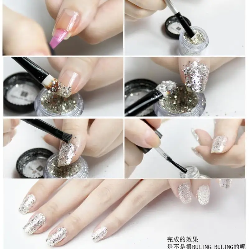 Блестящий розовый Радужный цветной многоцветный лак для ногтей УФ гель