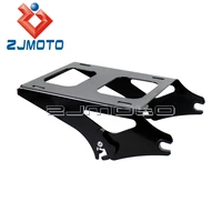 black luggage rack for harley touring road king street glide detachable two up tour pak mounting luggage rack