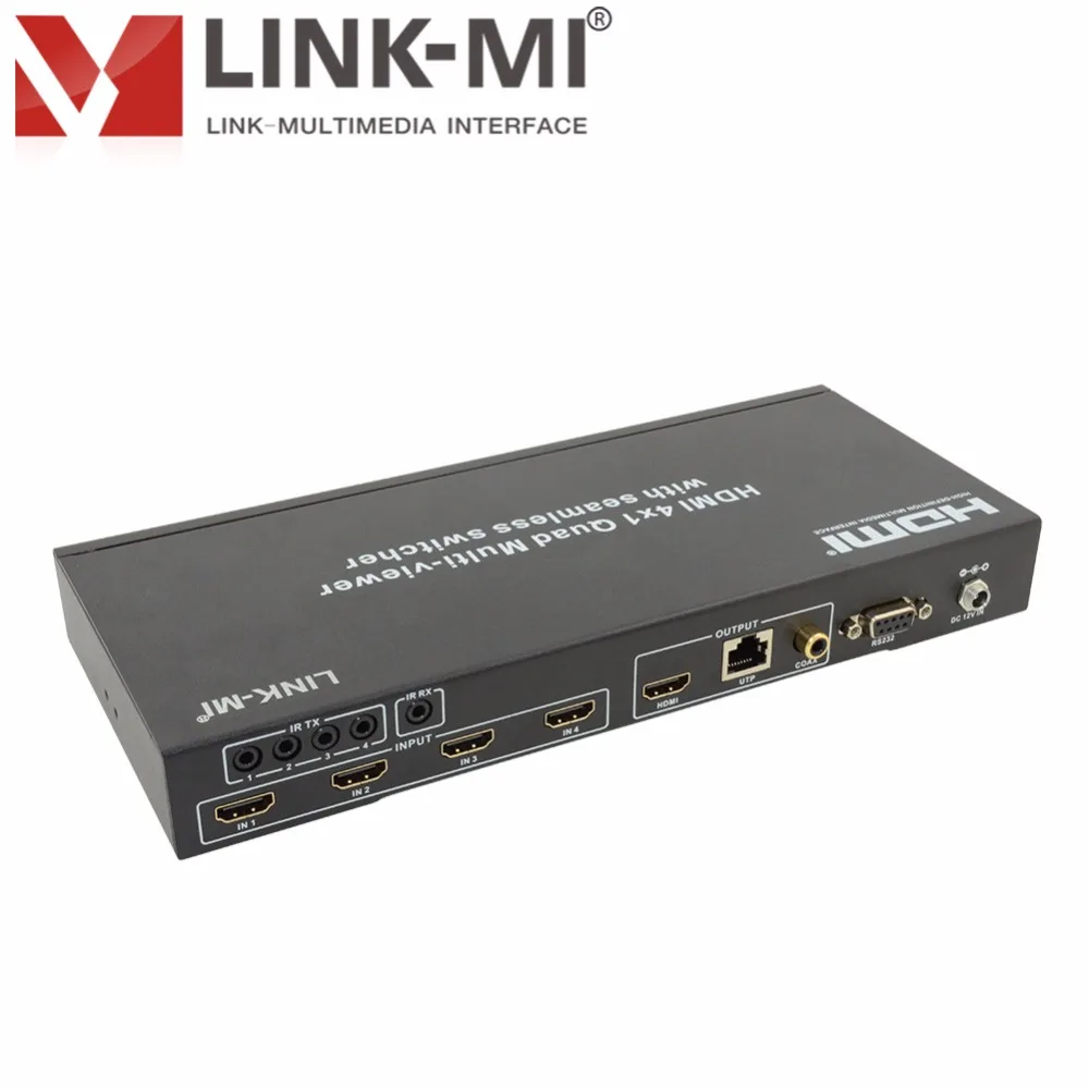 LINK MI S41 50 Quad 4x1 HDMI Multi Viewer коммутатор удлинитель м по одной Cat5e/6 кабель 1920x1080 @ 60 Гц|video