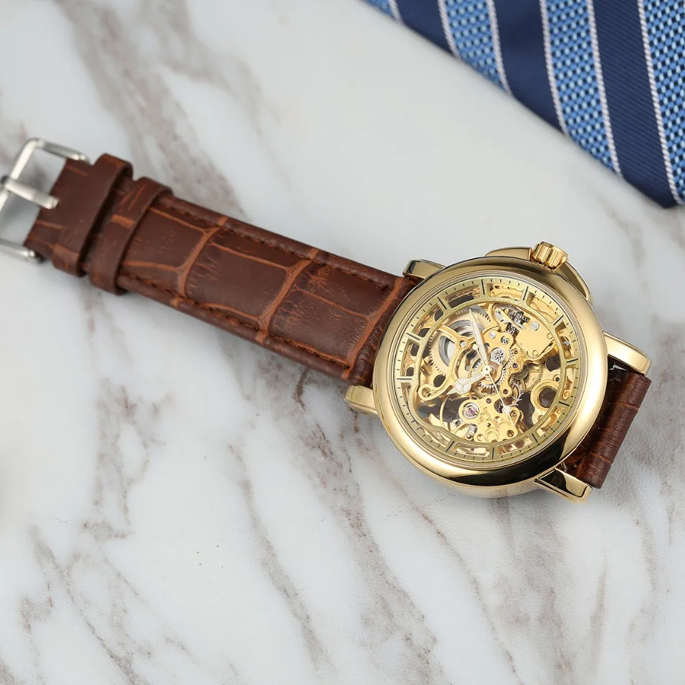 FORSINING мужские деловые часы автоматические механические с скелетом наручные Montre