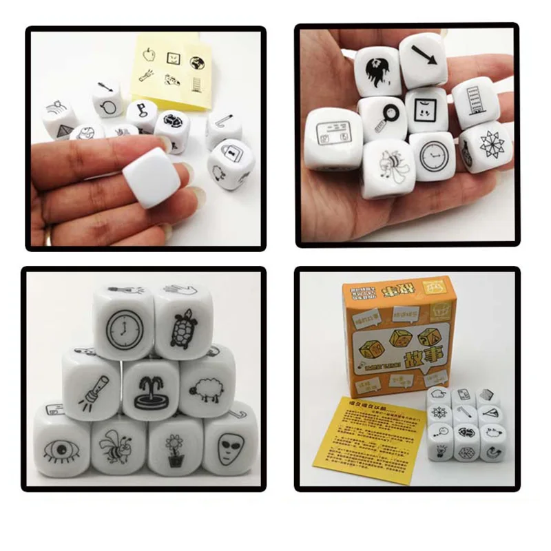 9 шт. паззл с игральными кубиками настольная игра рассказочная коробка