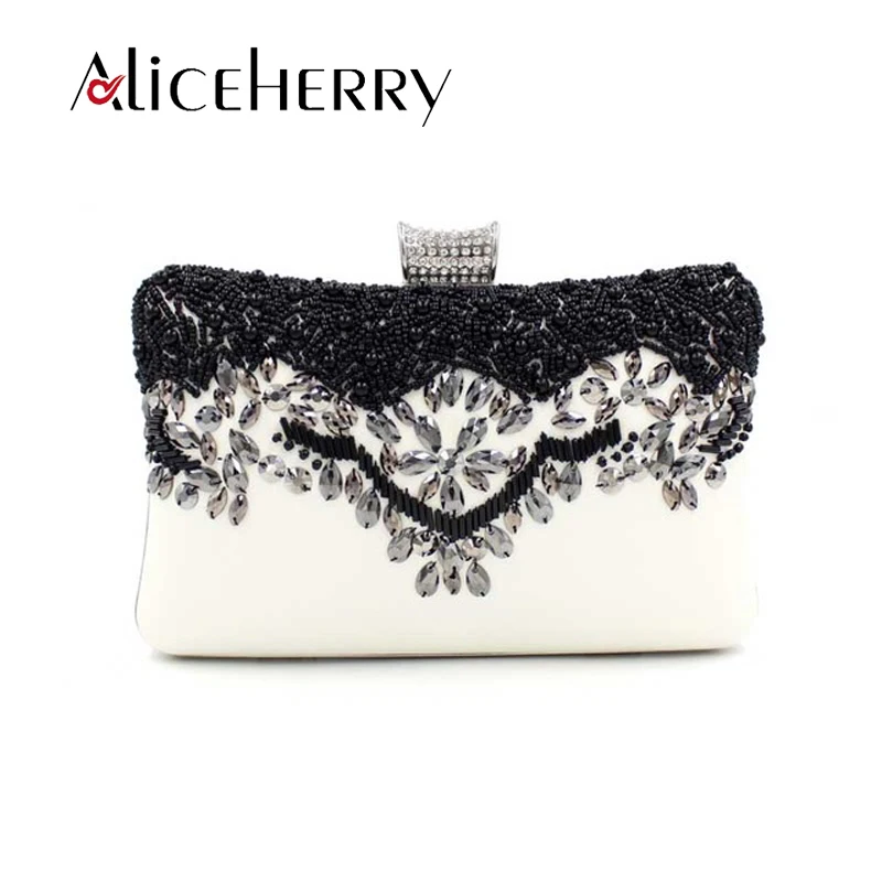 

Aliceherry luxury handbags women bags designer bead clutches ladies chain wedding party evening bags female shoulder makeup bag