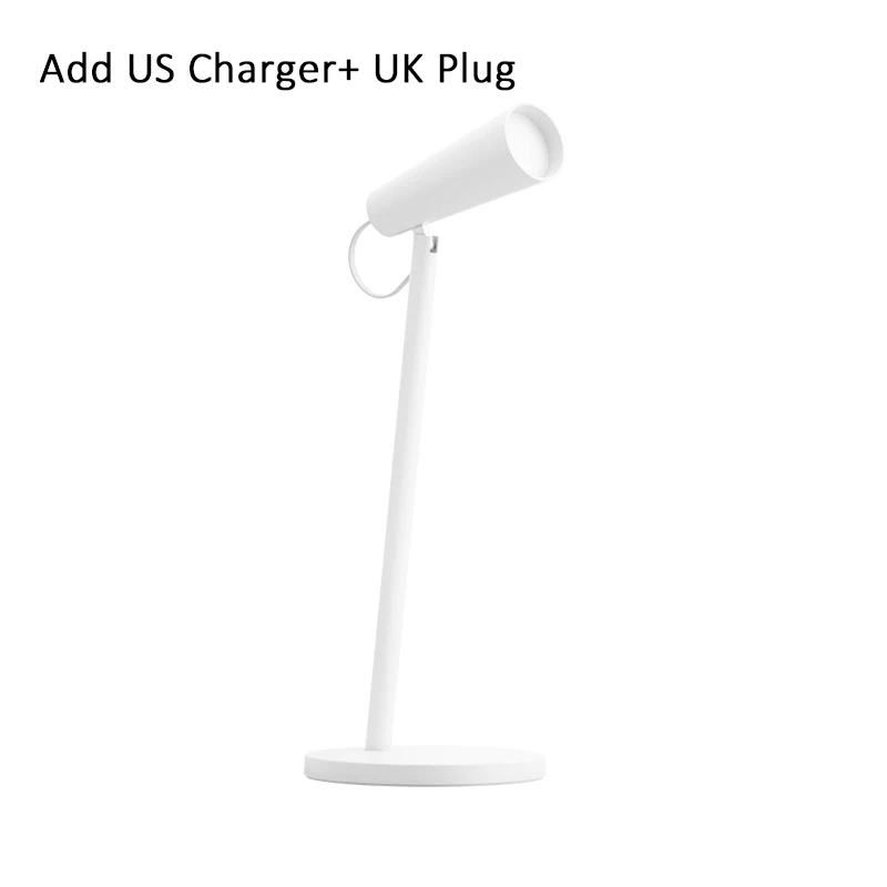 N US Charger EU plug Новейшая перезаряжаемая настольная лампа xiaomi Mijia, переносные съемные настольные лампы с аккумулятором 2000 мА · ч, светильник для чтения для умного дома xiaomi - Цвет: N US Charger EU plug
