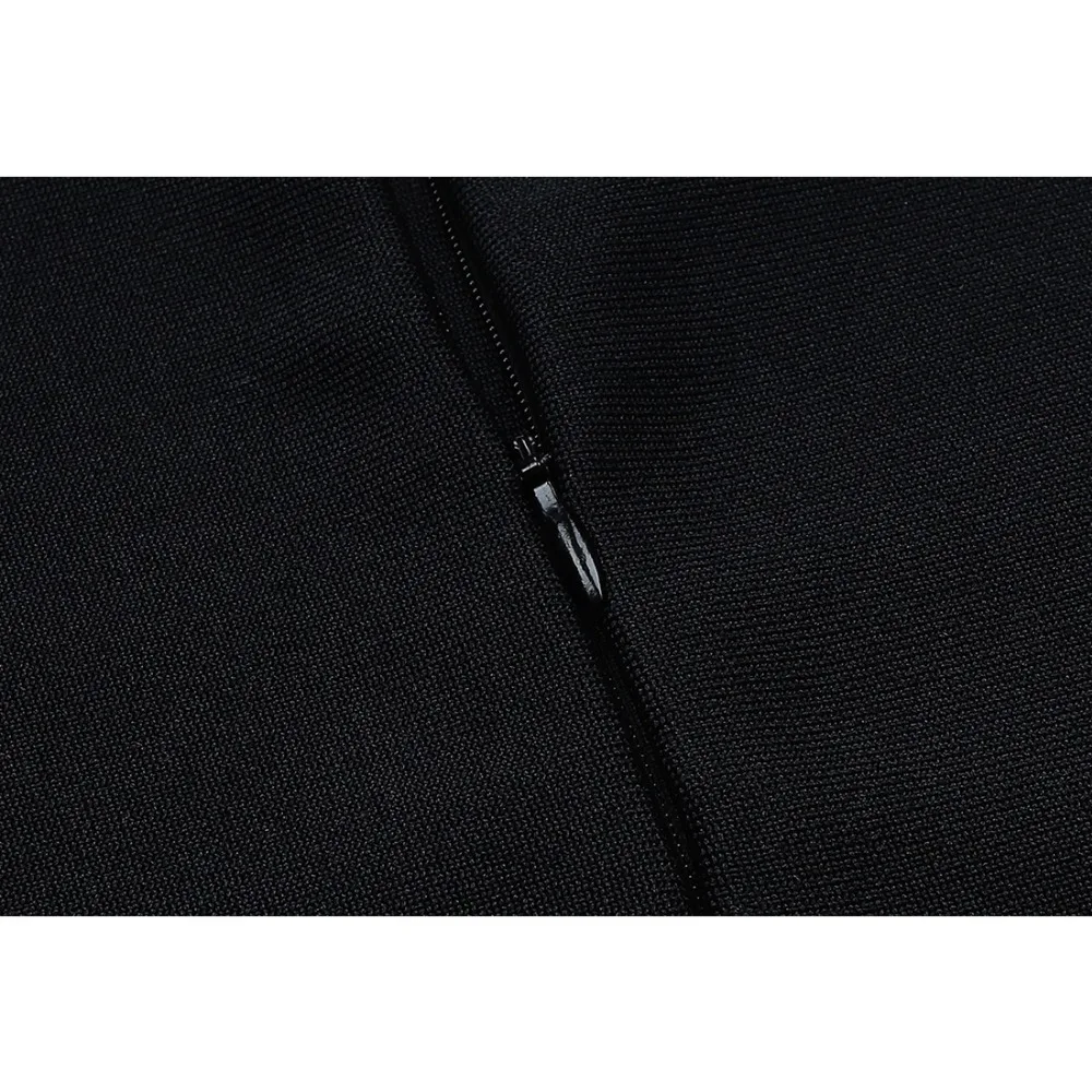 Высокое качество ity женское платье с высоким воротом полный элегантный