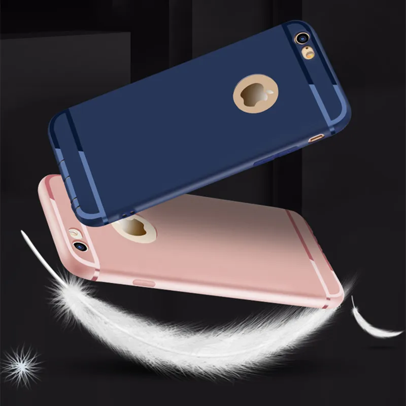 Ultra Slim Silicone Case for iphone 7 6 6s 8 X Cover Coque Candy Colors Black Shell Soft TPU Matte Phone iphone7 plus |
