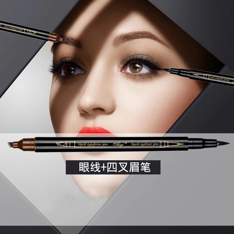 Жидкий карандаш для бровей 2 в 1 микроблейдинг двойная головка глаз тинт макияжа
