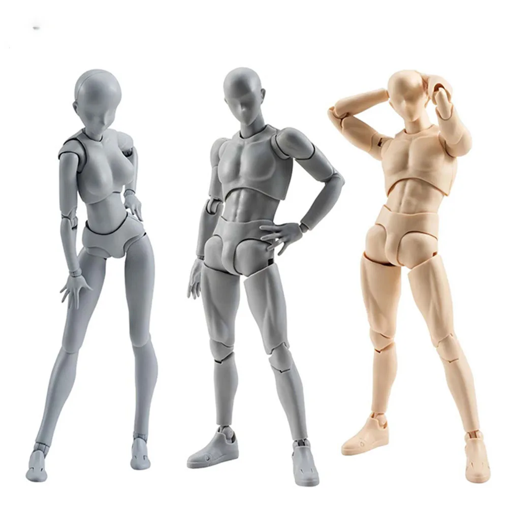 

14cm Male Female Movable body chan joint Action Figure Toys artist Art painting Anime model SHF Mannequin bjd Art Sketch Draw