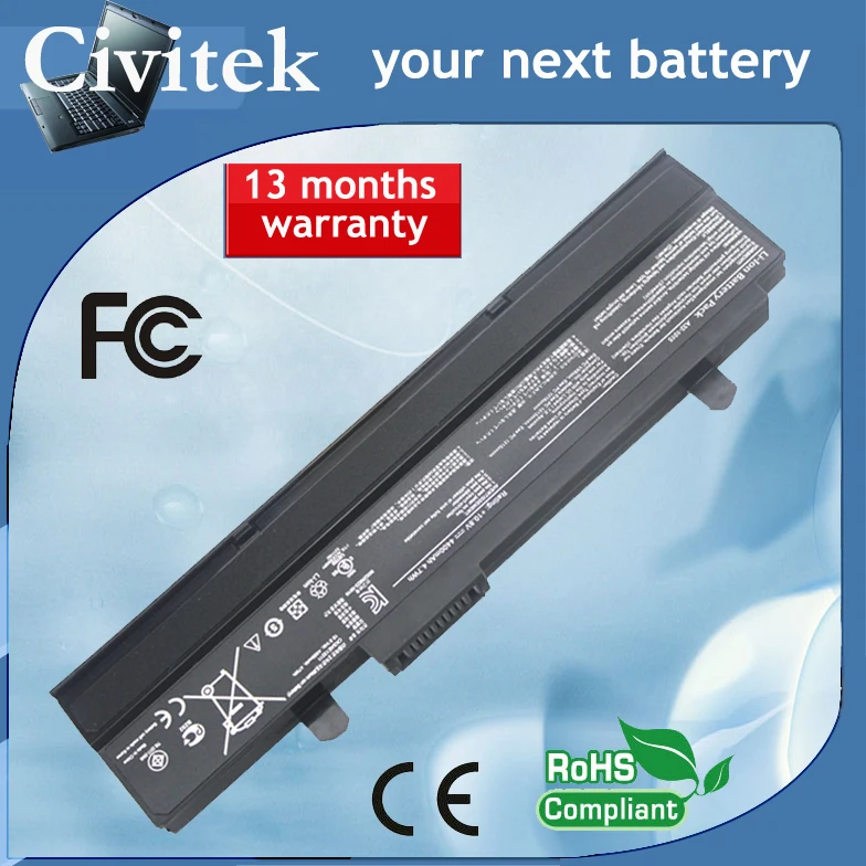 Черный Аккумулятор для ноутбука Asus Eee PC 1011 1015 P 1015PE 1016 1016P 1215 | Компьютеры и офис