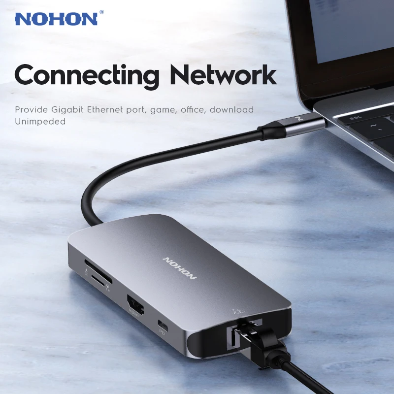 USB концентратор NOHON с портом Type C на 3 0|USB-хабы| |