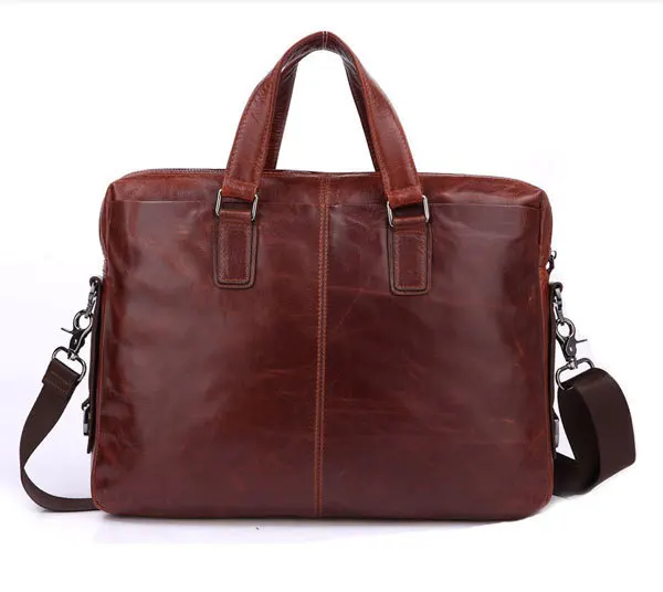 Classic Vintage Cheap Briefcase Made By Real Leather Men Messenger Bag# 7162B | Багаж и сумки