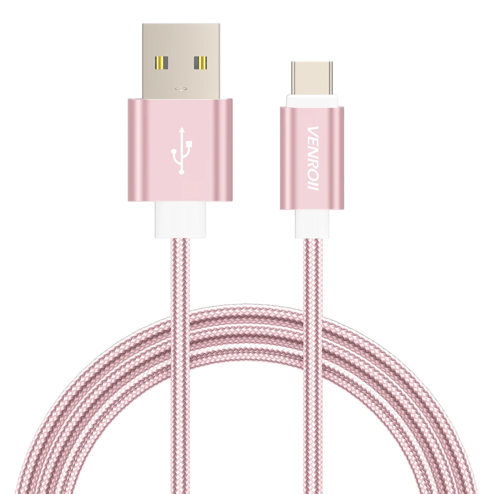 Rose Gold Кабель usb type-C 3 м 2 м Android для быстрой зарядки и синхронизации данных для samsung Galaxy S8 Xiaomi mi x Max 3 2 8 huawei P20 Lite - Цвет: Rose Gold