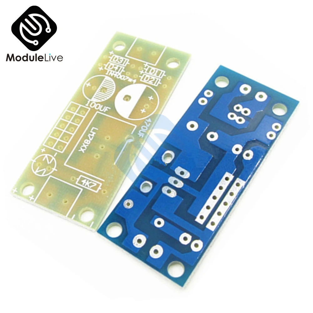 

5PCS LM78XX LM7805 LM7812 L78XX PCB Fixed Voltage Regulator Prototype PCB Board Diy Kit Electronic Board Module