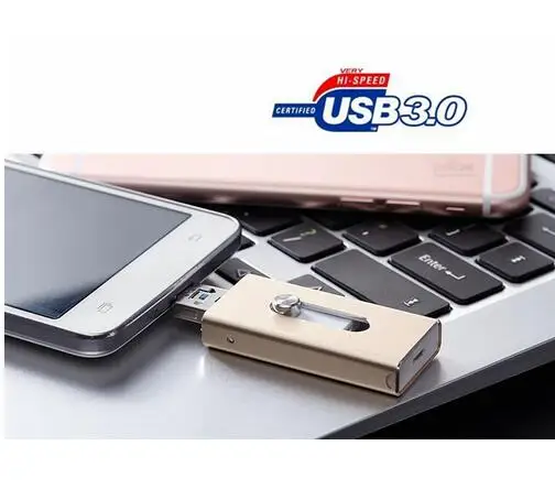 Новый Usb 3.0 Flash Drive Для iPhone 7/6/6 s Plus/5S/5/5c Ручка диск HD Memory Stick Micro Mobile OTG Pendrive 8/16/32/64 ГБ