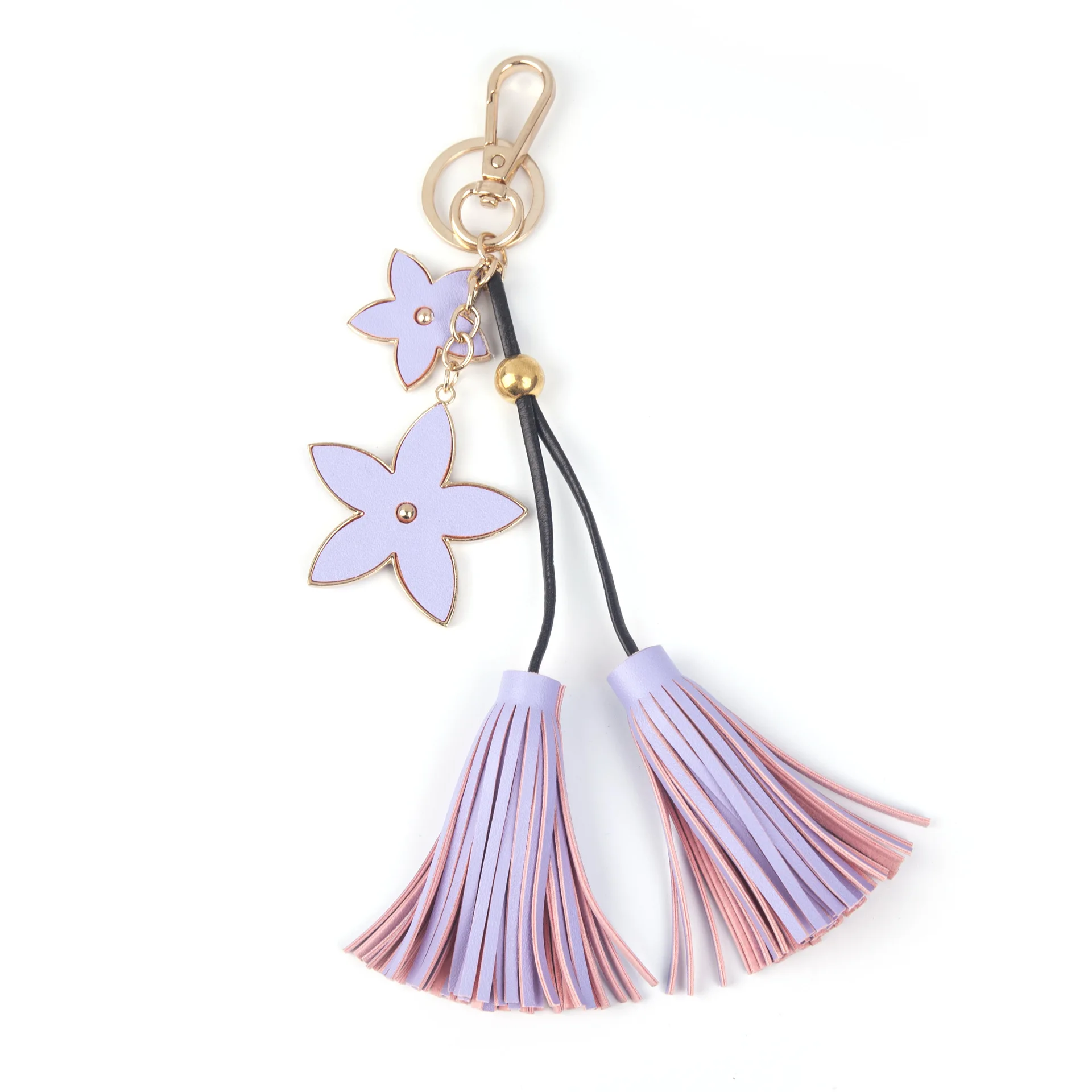 Персонализированные Золотой кожаный брелок с кисточкой женская сумка