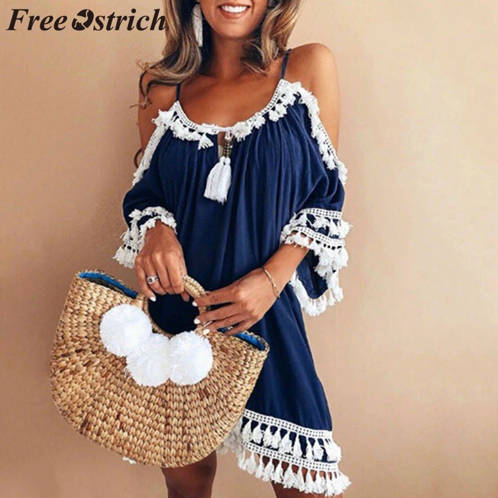 Free Ostrich 2019 женское платье с открытыми плечами Короткие Коктейльные Вечерние