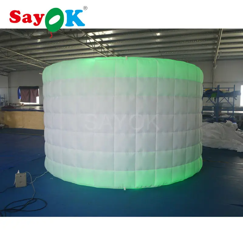 Sayok Portable Inflatable Background Photo Booth Wall with 2 LED Lights in the Top and Bottom for Wedding Party Decoration | Дом и сад