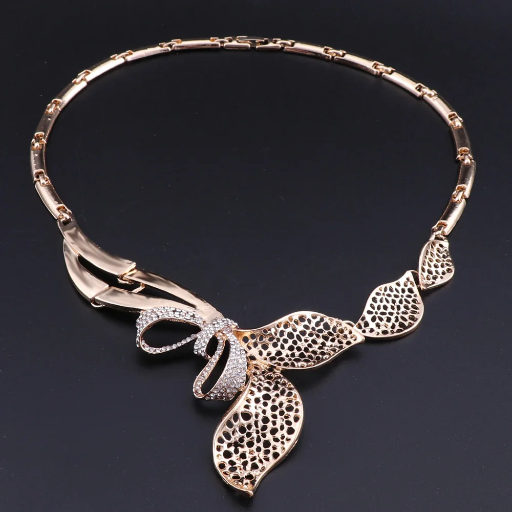 Модные Дубай золотые Ювелирные наборы для женщин африканские бусы Свадебные