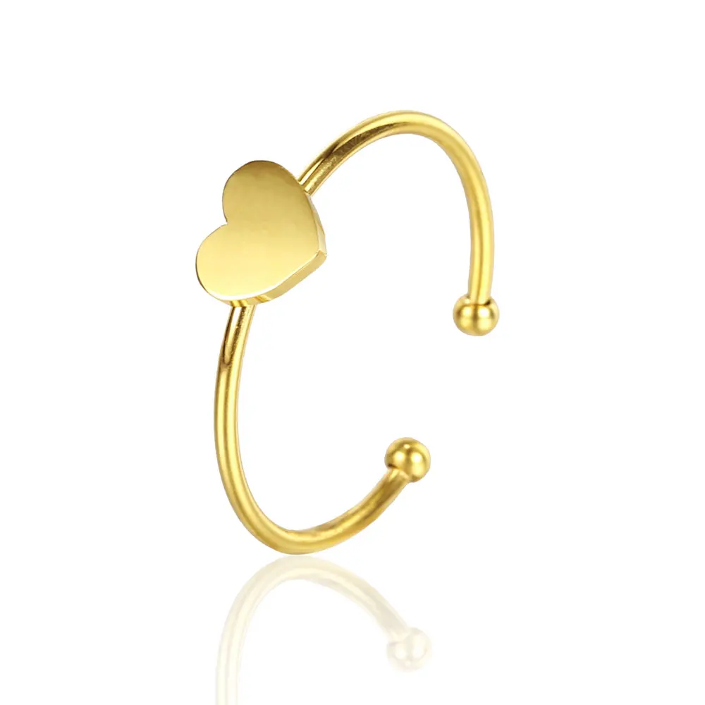OUFEI Jewelry интимные аксессуары кольца в силе панк для женщин нержавеющая сталь Пара Кольца Женский Регулируемый Boho любовь кольцо сердце