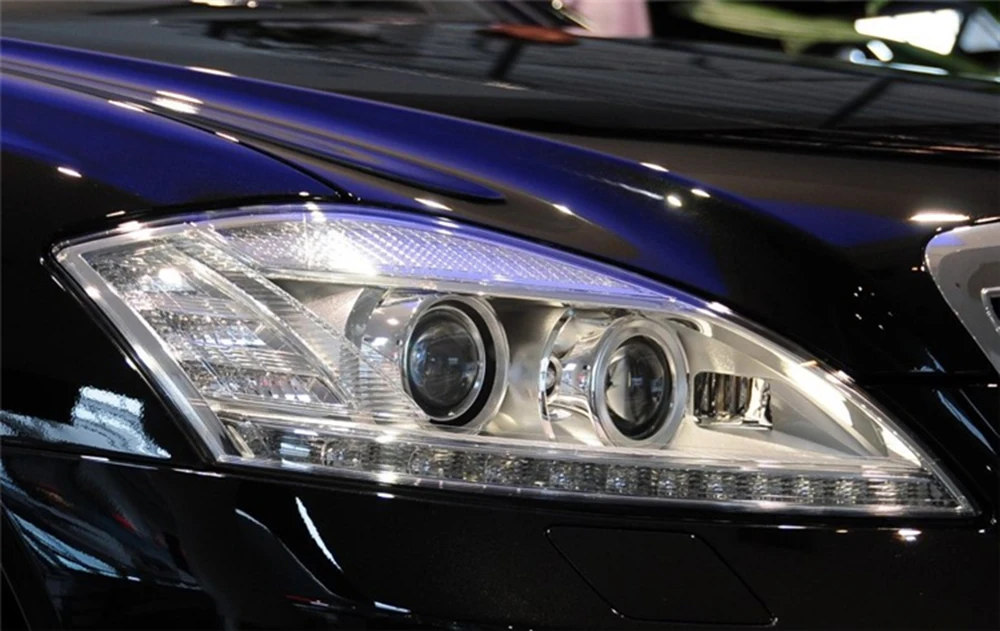 Для Mercedes-Benz W221 S280 S300 S350 S500 2011 2012 2013 Автомобильные фары прозрачные линзы Авто оболочка Крышка