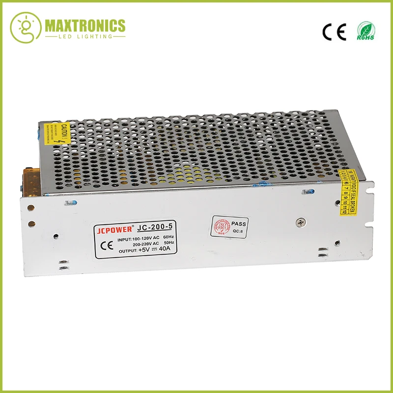 Драйвер импульсного источника питания для светодиодной ленты 5 В 40 А 200 Вт вход 100