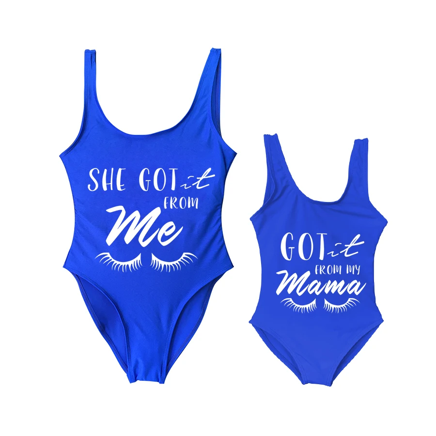 Слитный купальник для маленьких девочек мамы и ребенка монокини купальный