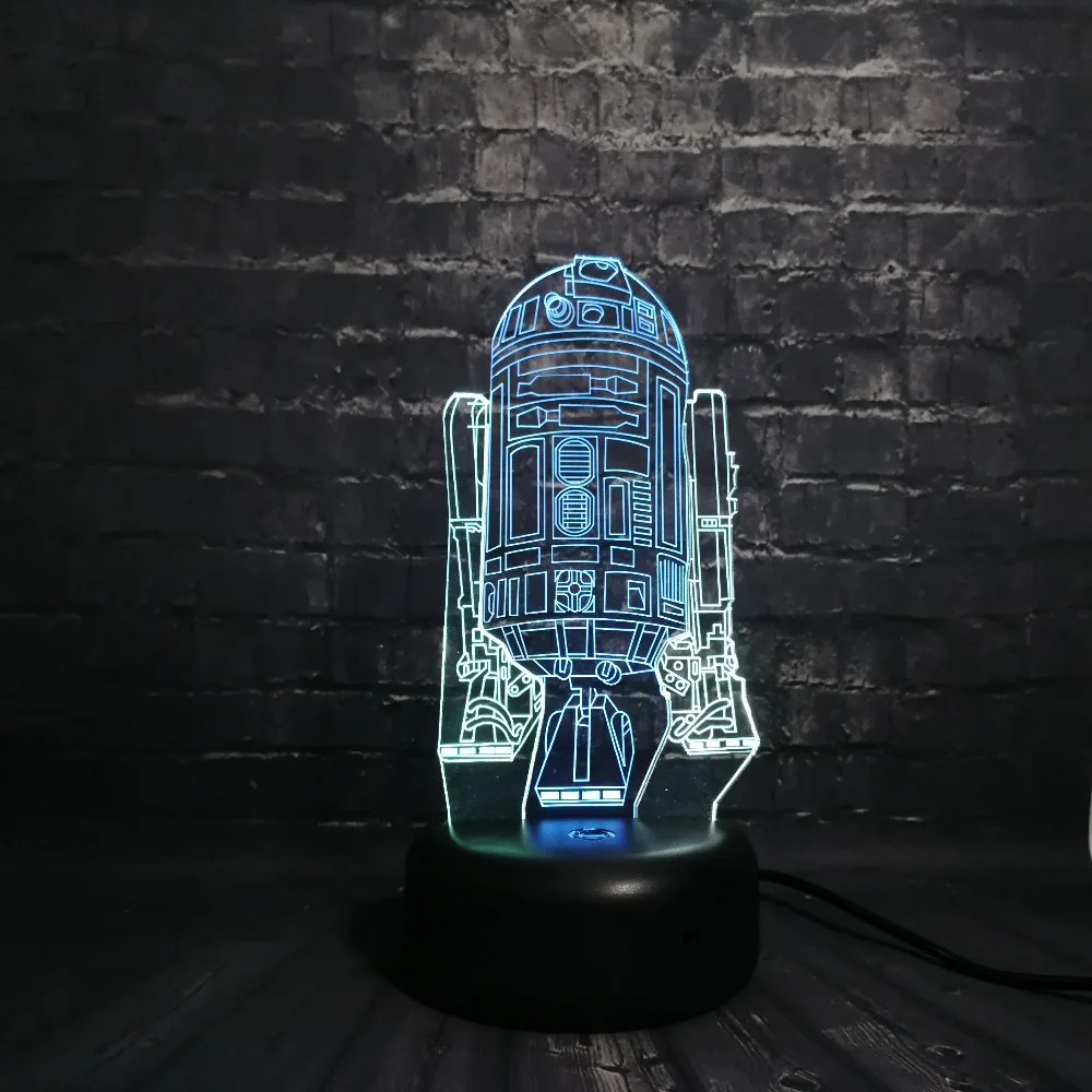 Креативная фигурка Звездных Войн робот-R2-D2 многоцветная лампочка цветная