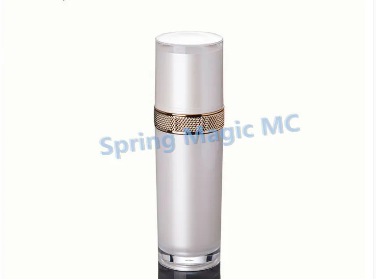 100 шт. мл акриловые флаконы для лосьона с насосом золотого пресса пластиковый