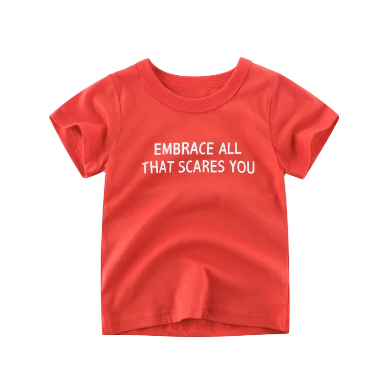 

New Arrival Children Tops Kids Clothes Baby Girls Cotton Letter Print T Shirts for Baby Boys Short Sleeve Summer T-Shirt Clothes