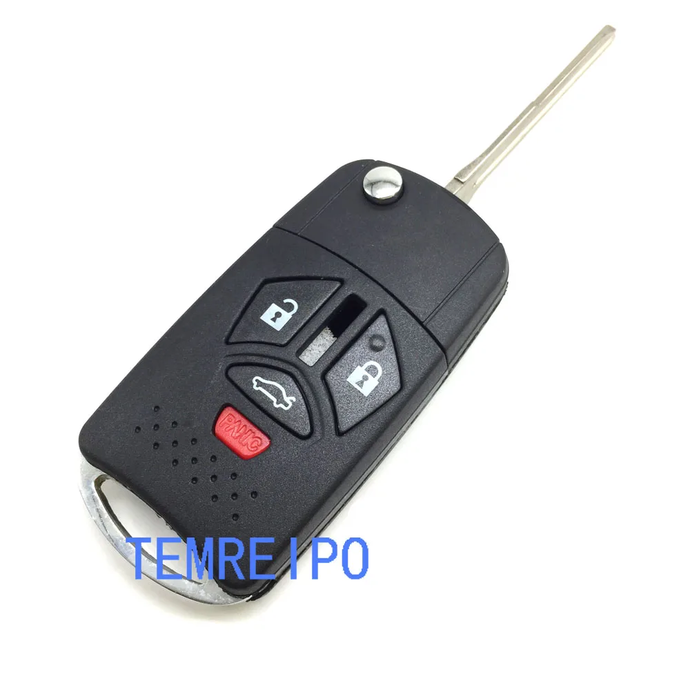 

10 шт./лот 3 + 1 кнопочный откидной модифицированный чехол для ключа с дистанционным управлением для Mitsubishi