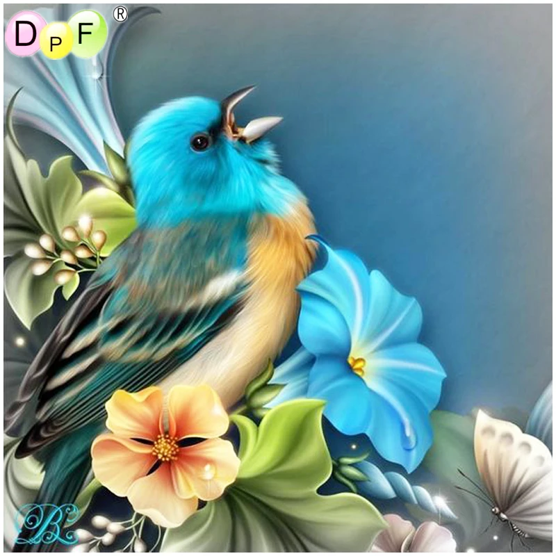 

DPF 5D Round diamond Mosaic morning glory full Diamond painting Cross Stitch Diamond Embroidery Needlework home decor crafts