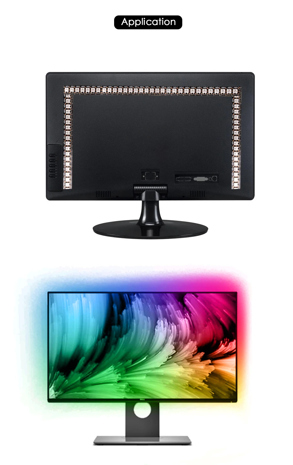 WS2812B DC 5 В Светодиодная лента RGB 50 см 1 м 2 м 3 м 4 м 5 м 30/144 светодиодный s умный адресуемый пиксель чёрно-белые печатные платы WS2812 IC 17Key Bar